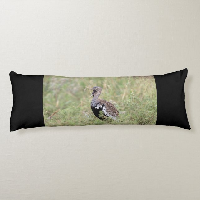 Red Crested Korhaan Body Cushion (Back)