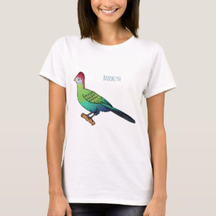 Red-crested turaco bird cartoon illustration T-Shirt