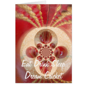 Red Cricket Balls Abstract Art Print Design