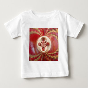 Red Cricket Balls Abstract Art Print Design Baby T-Shirt