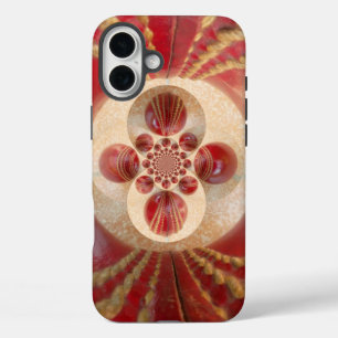 Red Cricket Balls Abstract Art Print Design iPhone 16 Plus Case