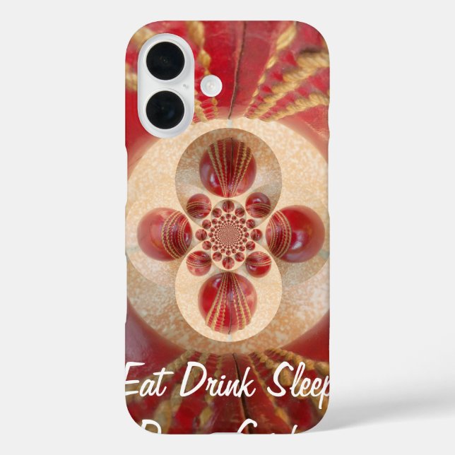 Red Cricket Balls Abstract Art Print Design Case-Mate iPhone Case (Back)