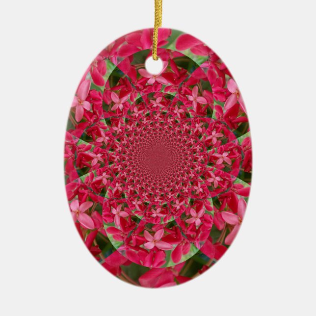 Red Crimson.jpg Ceramic Tree Decoration (Front)