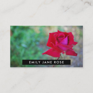 Red Crimson Rose, Floristry Business Card