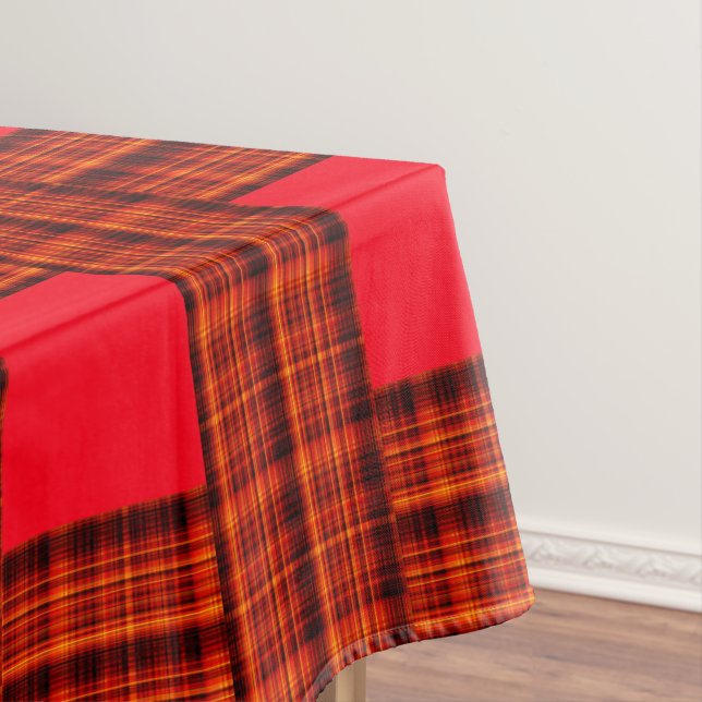 Red Crisscross Tartan, Tablecloth (In Situ)