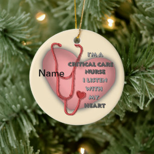 Red Critical Care Nurse ornament