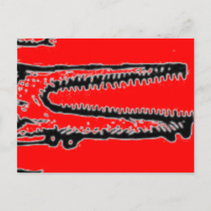 red croc talkin postcard