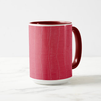 Red crocodile skin leather Print Mug