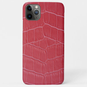 Red crocodile skin Print iPhone 11 Pro Max Case