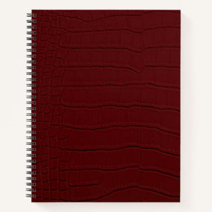 Red Crocodile Skin Print Notebook