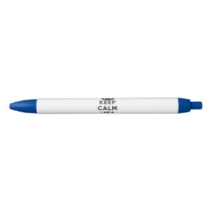 red cross crown Keep Calm I am a Nurse Blue Ink Pen