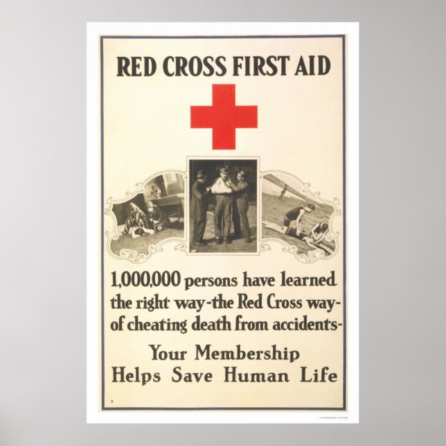 Red Cross First Aid Poster (Front)