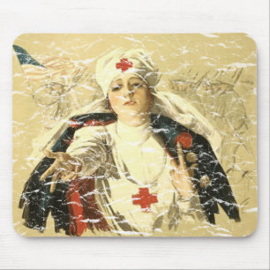 Red Cross Mouse Mat