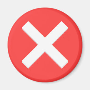 Red Cross No X Incorrect Symbol Magnet