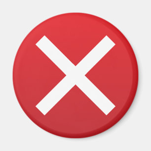 Red Cross No X Incorrect Symbol Magnet