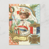 Red Cross Nurse Flowers Wreath