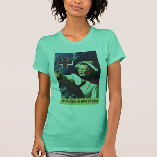 Red Cross Poster - Nurse at the Helm T-Shirt