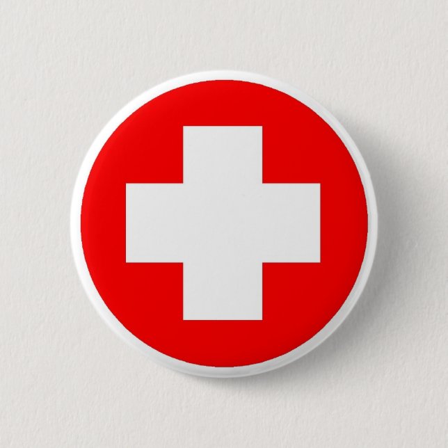 Red Cross Products & Designs! 6 Cm Round Badge (Front)