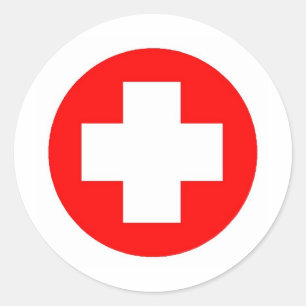 Red Cross Products & Designs! Classic Round Sticker
