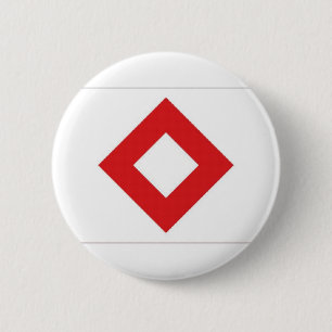 Red Cross Red Crystal Flag 6 Cm Round Badge