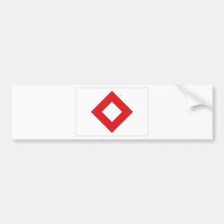 Red Cross Red Crystal Flag Bumper Sticker