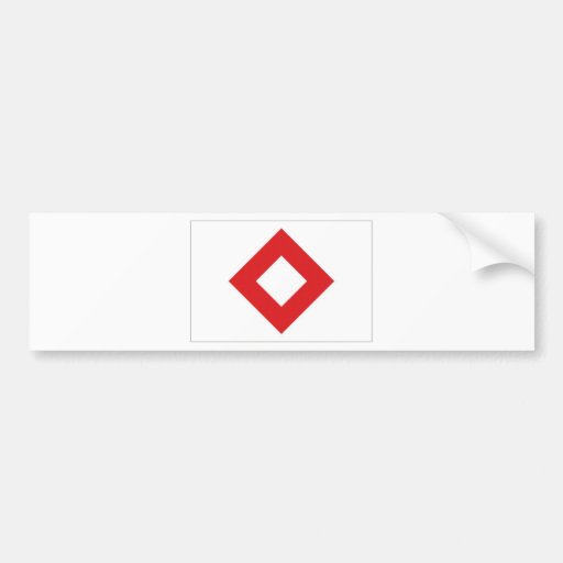Image of Red Cross Red Crystal Flag Bumper Sticker