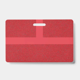 Red Cross Texture Name Badge – Customisable ID Badge