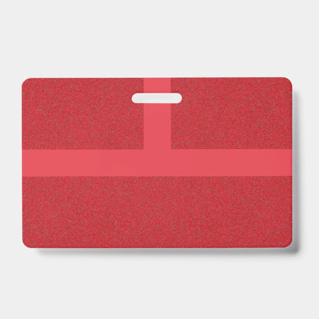 Red Cross Texture Name Badge – Customisable ID Badge (Front)