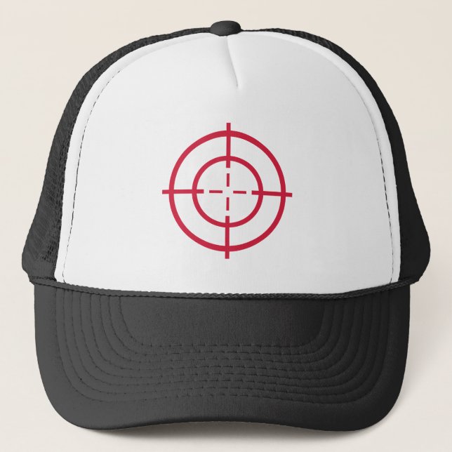 Red crosshairs trucker hat (Front)