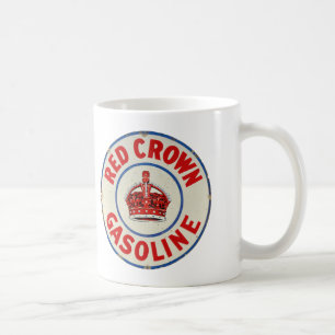 Red Crown Gasoline vintage sign distressed version Coffee Mug
