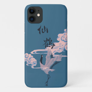 Red-crowned Crane in the Cloud iPhone 11 Case