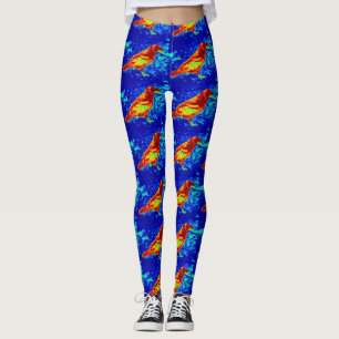 red crows blue leggings