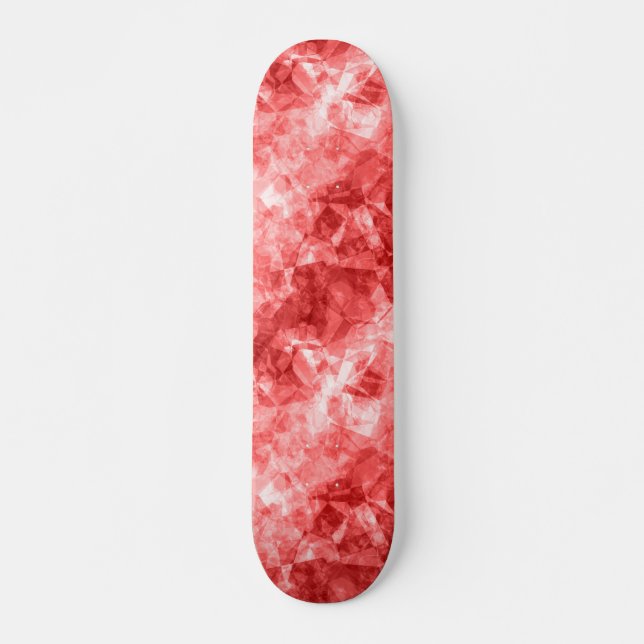 Red Crumpled Texture Skateboard (Front)