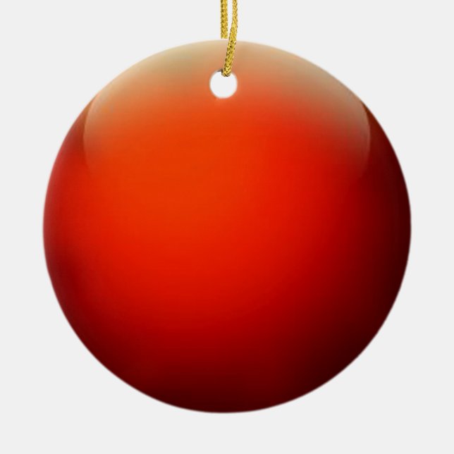 Red Crystal Ball Ceramic Tree Decoration (Front)
