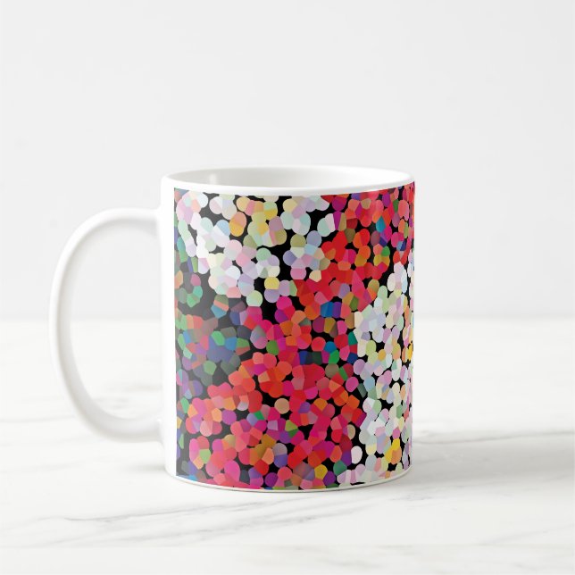 Red Crystal Floral Blooms Coffee Mug (Left)