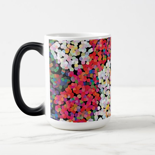 Red Crystal Floral Blooms Magic Mug (Left)