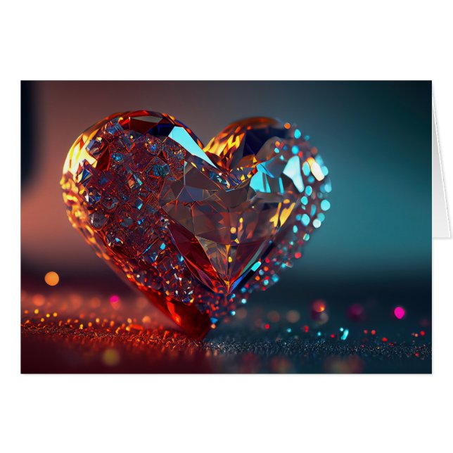 Red Crystal Heart (Front Horizontal)