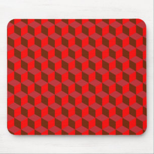 Red Cubes Mouse Mat