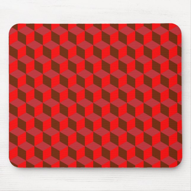 Red Cubes Mouse Mat (Front)