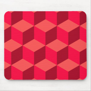 Red Cubes Mouse Mat