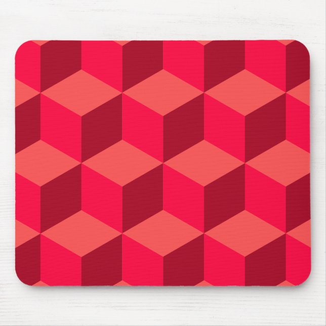 Red Cubes Mouse Mat (Front)