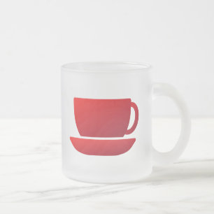 Red Cup and Saucer