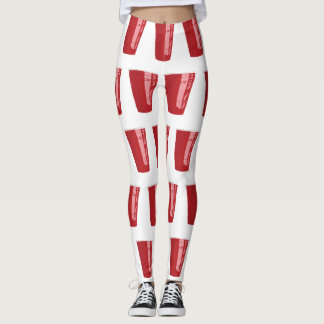 Red Cup Beer Pong Leggings