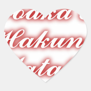 Red Cupcakes Vodka Hakuna Matata FUNNY. Heart Sticker