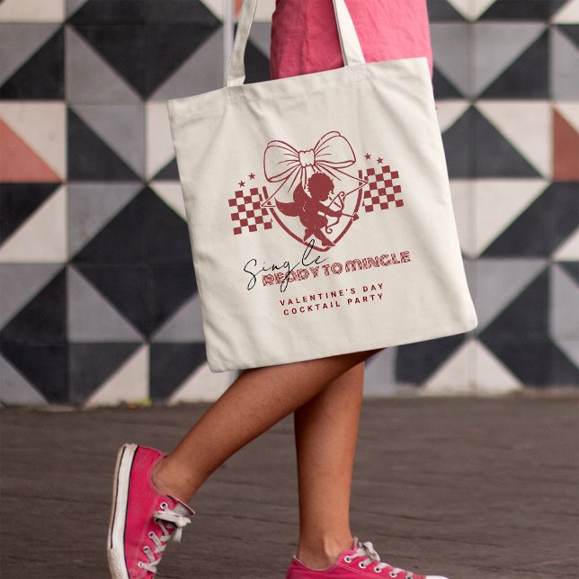 Red Cupid Singles Valentine's Day Party  Tote Bag (Creator Uploaded)