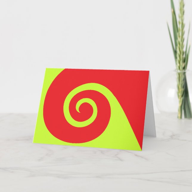Red Curl Holiday Card (Front)