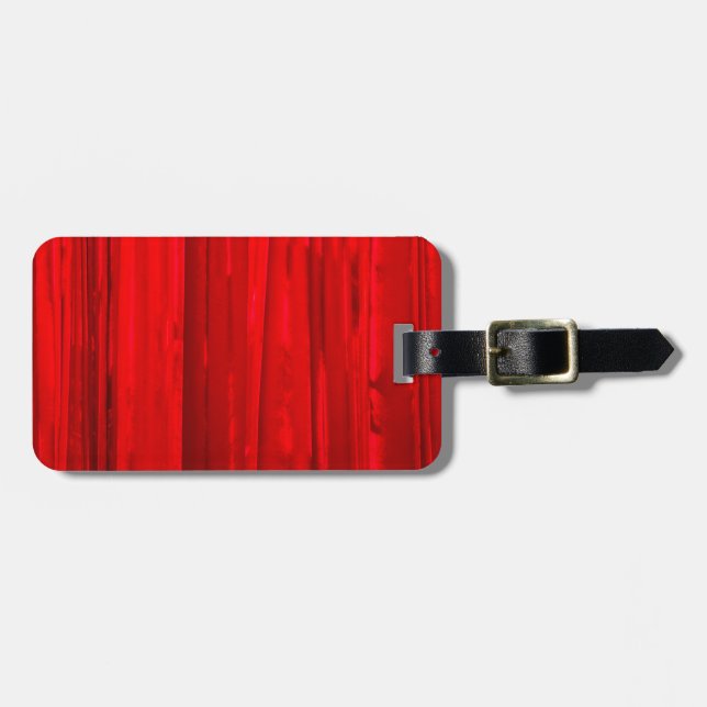 Red Curtain Luggage Tag (Front Horizontal)