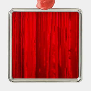 Red Curtain Metal Tree Decoration