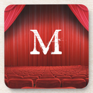 Red Curtain Theatre Monogram Drink Coaster