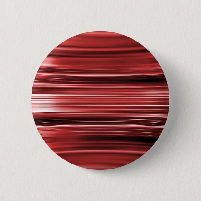 Red curved stripes 6 cm round badge (Front)